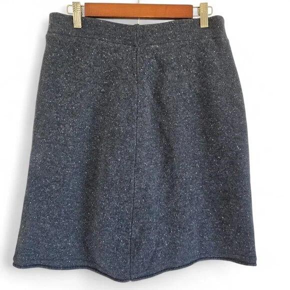 Sundance Womens Wool Blend Button Front Skirts Pockets Small Blue Gray Speckled - Picture 3 of 9